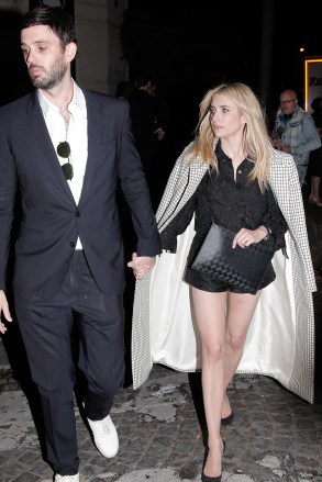 EXCLUSIVE: Emma Roberts going out with a mystery guy at the MontBlanc party during Paris Fashion Week. June 22, 2022 Pictured: Emma Roberts. Photo credit: Spread Pictures / MEGA TheMegaAgency.com +1 888 505 6342 (Mega Agency TagID: MEGA871112_006.jpg) [Photo via Mega Agency]